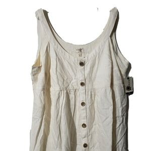 Button Front Tank plus size